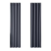 Artiss 2X Blockout Curtains Eyelet 140x230cm Charcoal