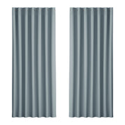 Artiss 2X Blockout Curtains Eyelet 240x230cm Grey