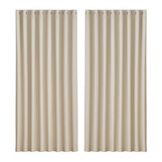 Artiss 2X Blockout Curtains Eyelet 300x230cm Beige