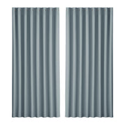 Artiss 2X Blockout Curtains Eyelet 300x230cm Grey