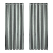 Artiss 2X Blockout Curtains Eyelet 240x230cm Grey Shine