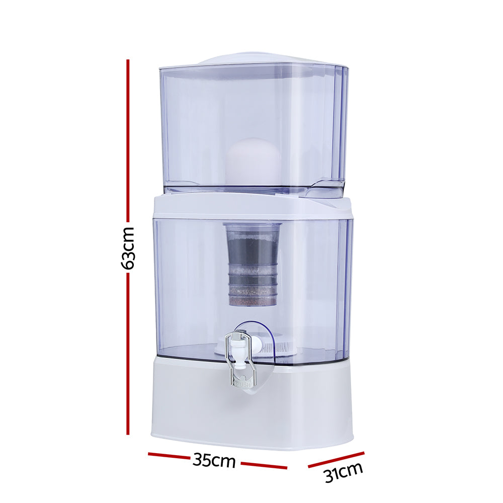 Benchtop Water Filter 24L Gravity Multi-Stage BPA-Free Home Camping