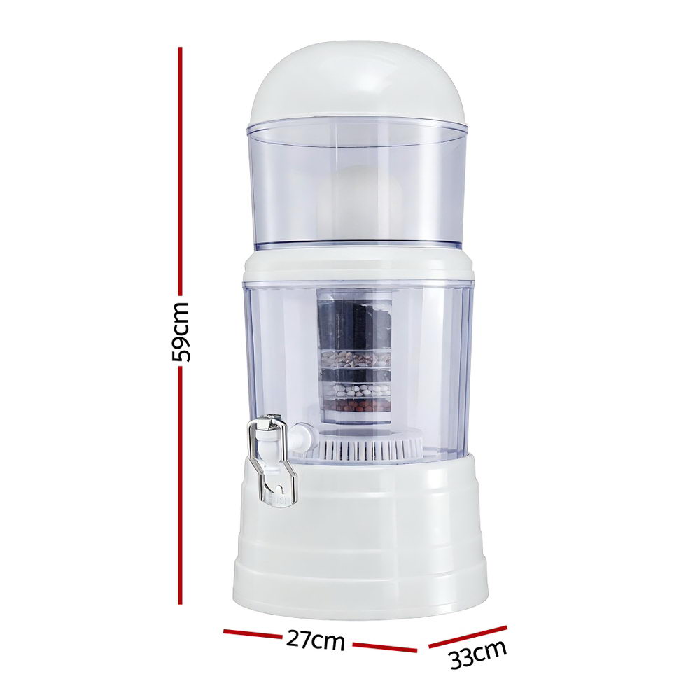 Benchtop Water Filter 14L Gravity Multi-Stage BPA-Free Home Camping