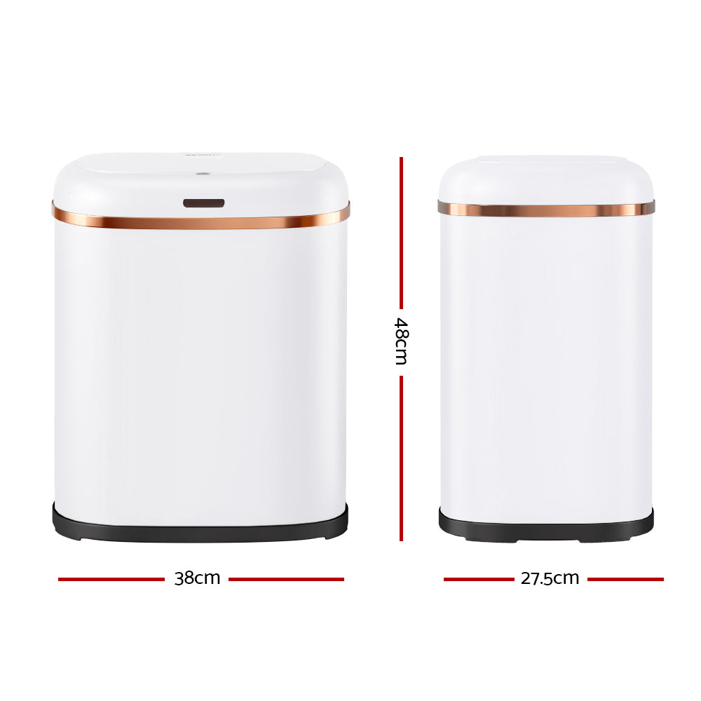 38L Motion Sensor Bin Rubbish Automatic White