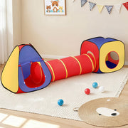 Keezi Kids Playhouse Play Tent Pop Up Teepee Castle Crawl Tunnel Outdoor Indoor Toys Children Gift