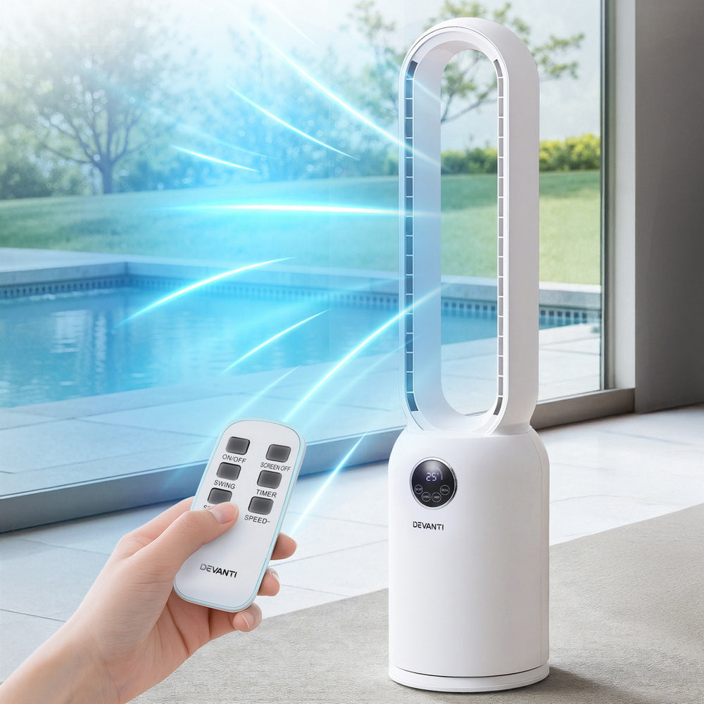 2in1 Bladeless Fan Air Purification W/ Remote 88cm