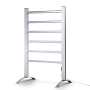 Electric Heated Towel Rail Rack 6 Bars with Timer Clothes Dry Warmer
