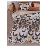 Giselle Cotton Sateen Natural Quilt Cover Sets by Bedding House Queen