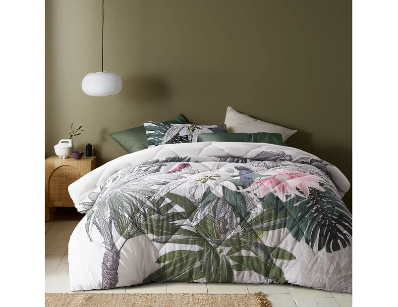 Curiosity Washed Cotton Printed 3 Piece Comforter Set by Accessorize King