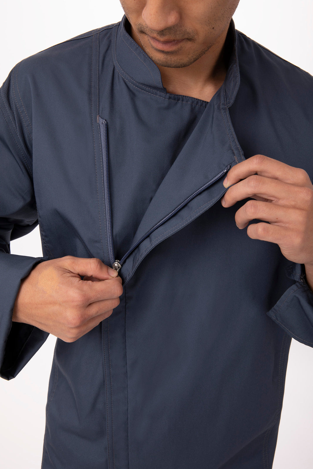 Hartford Men's Blue Zipper 3XL Chef Jacket by Chef Works