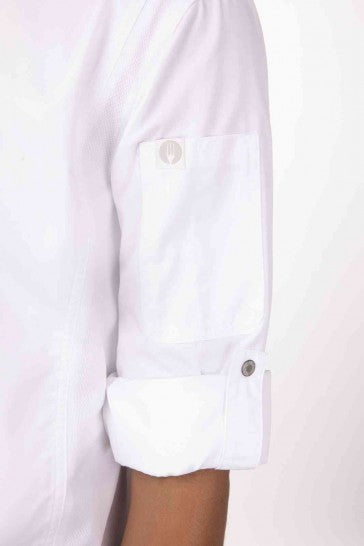 Hartford Men's White Zipper XL Chef Jacket by Chef Works