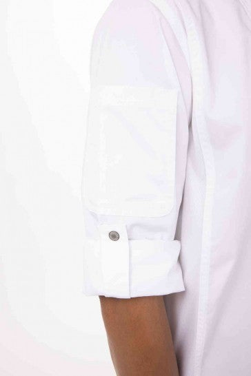 Hartford Men's White Zipper XS Chef Jacket by Chef Works