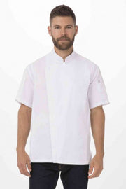 Springfield Men's White Zipper 3XL Chef Jacket by Chef Works