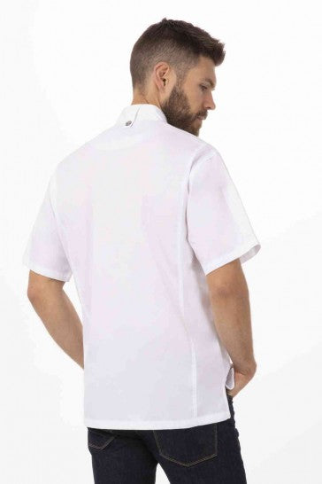 Springfield Men's White Zipper XS Chef Jacket by Chef Works