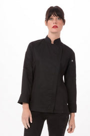 Hartford Women's Black Zipper M Chef Jacket by Chef Works