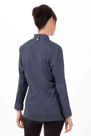 Hartford Women's Blue Zipper XL Chef Jacket by Chef Works