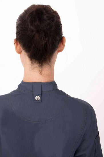 Hartford Women's Blue Zipper XL Chef Jacket by Chef Works