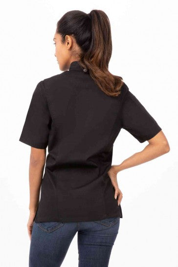 Springfield Women's Black Zipper S Chef Jacket by Chef Works