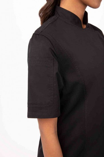 Springfield Women's Black Zipper XL Chef Jacket by Chef Works