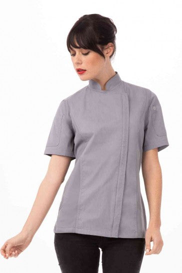 Springfield Women's Grey Zipper S Chef Jacket by Chef Works