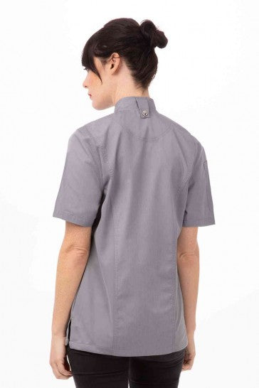 Springfield Women's Grey Zipper S Chef Jacket by Chef Works
