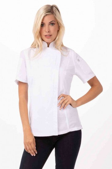 Springfield Women's White Zipper XL Chef Jacket by Chef Works