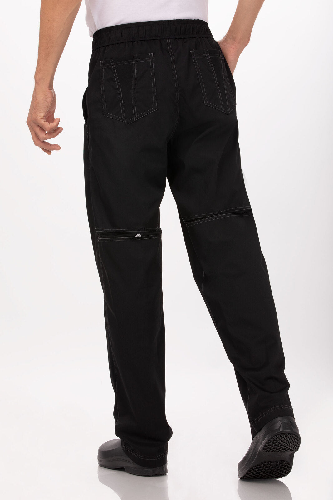 Cool Vent Men's Baggy Black S Chef Pants by Chef Works