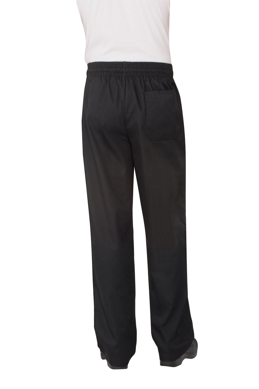 Essential Men's Black M Baggy Chef Pants by Chef Works