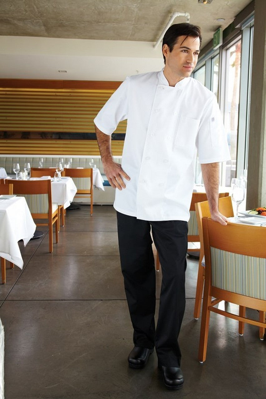 Essential Men's Black XS Baggy Chef Pants by Chef Works