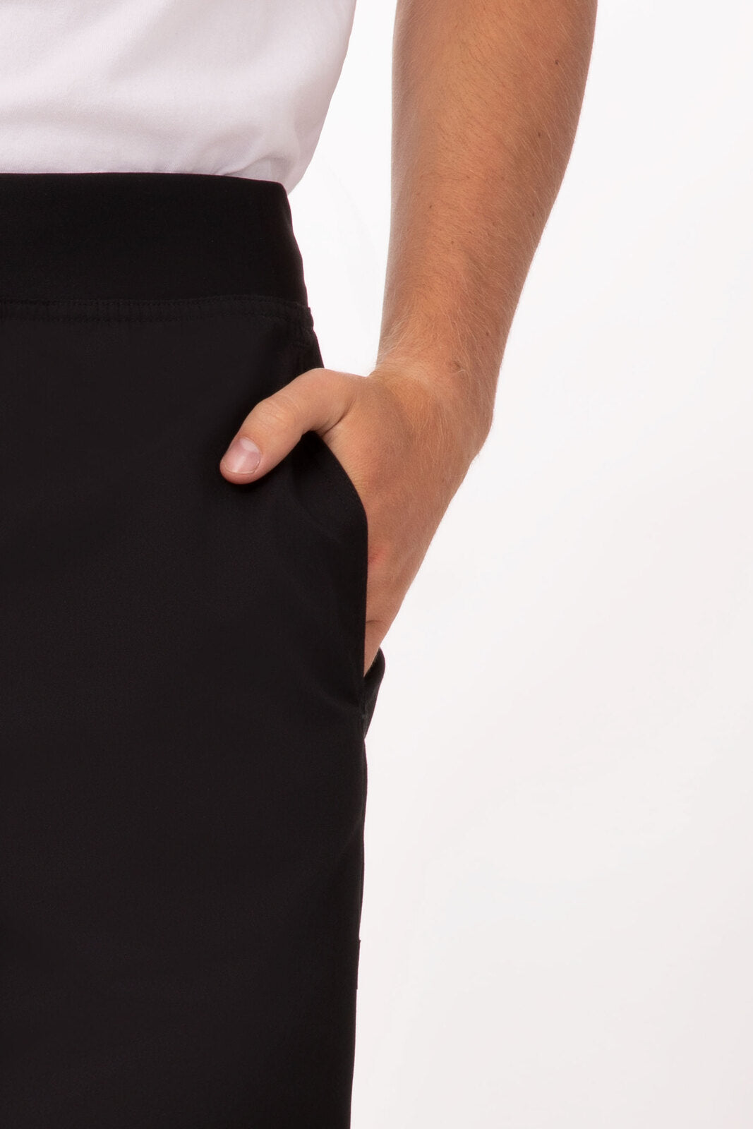 Lightweight Black L Slim Men's Chef Pants by Chef Works