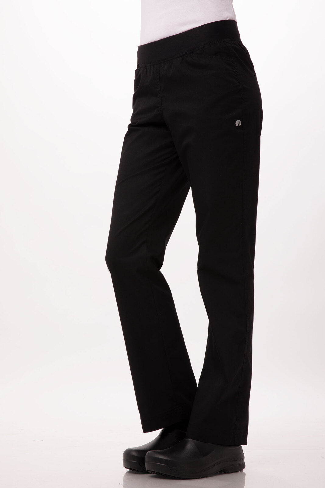 Lightweight Black L Slim Women's Chef Pants by Chef Works