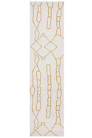 Paradise Runner Amy Gold by Rug Culture - 400X80CM - RUNNER
