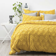 Medallion Cotton Vintage Washed Tufted Misted Quilt Cover Set by Park Avenue Super King