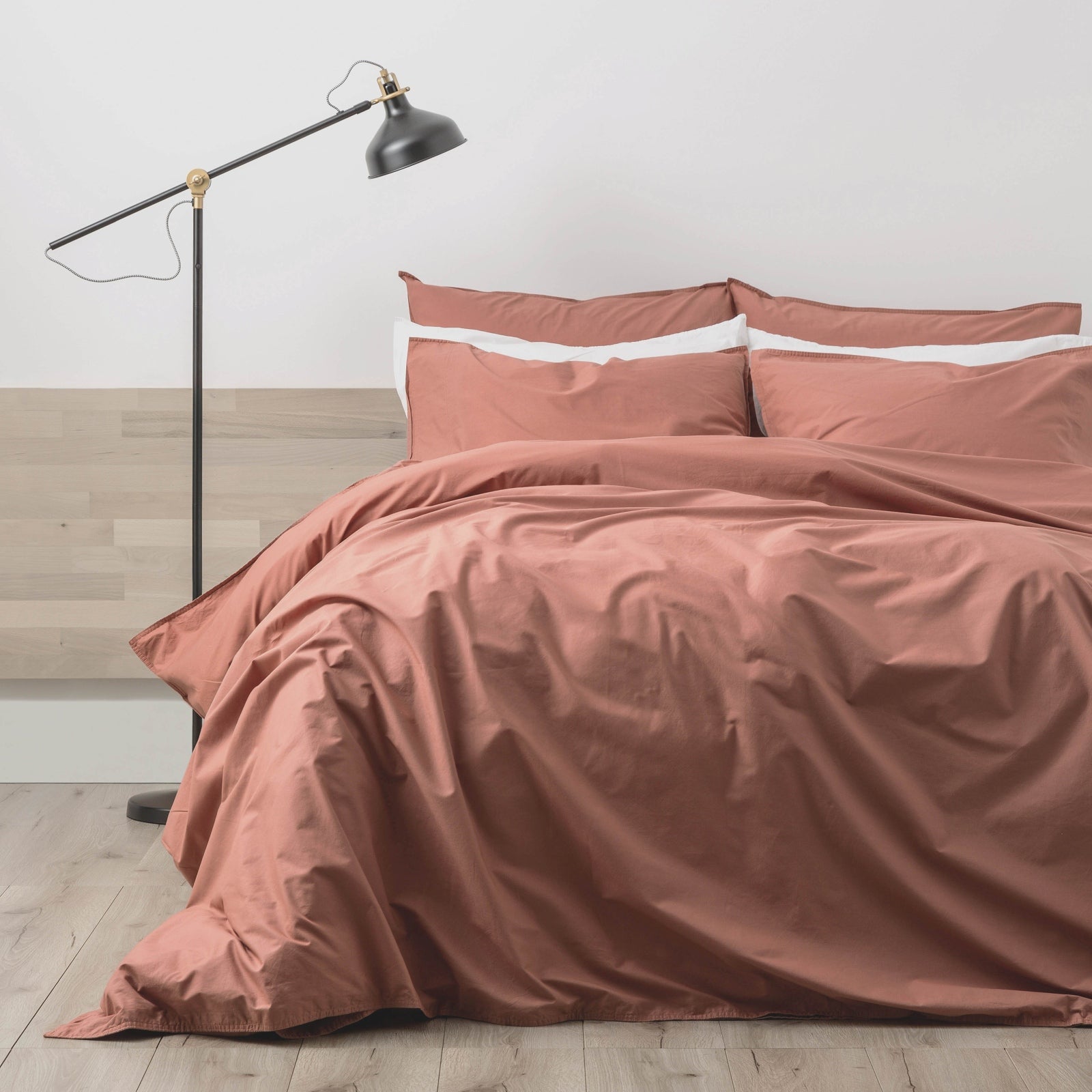 Lorimer 300TC Stone Washed Clay Quilt Cover Set by Renee Taylor Queen