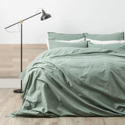 Lorimer 300TC Stone Washed Forest Quilt Cover Set by Renee Taylor King