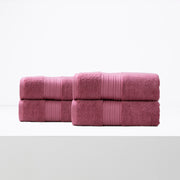 Brentwood 650 GSM Low Twist 4 Pack Rosebud Bath Sheet by Renee Taylor
