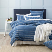 Hudson Blue Vintage Washed Cotton Chenille Quilt Cover Set by Renee Taylor Double
