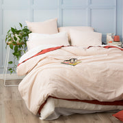 Portifino Yarn Dyed Vintage Washed Cotton Clay Quilt Cover Set by Renee Taylor Double