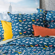 Novelty European Vintage Washed Printed Cotton Quilt Cover Set by Renee Taylor Super King