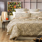 Leopard European Vintage Washed Printed Cotton Quilt Cover Set by Renee Taylor Double