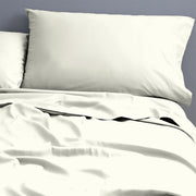 Natural Cotton 500 Thread Count Ivory Sheet Set by Park Avenue King Single
