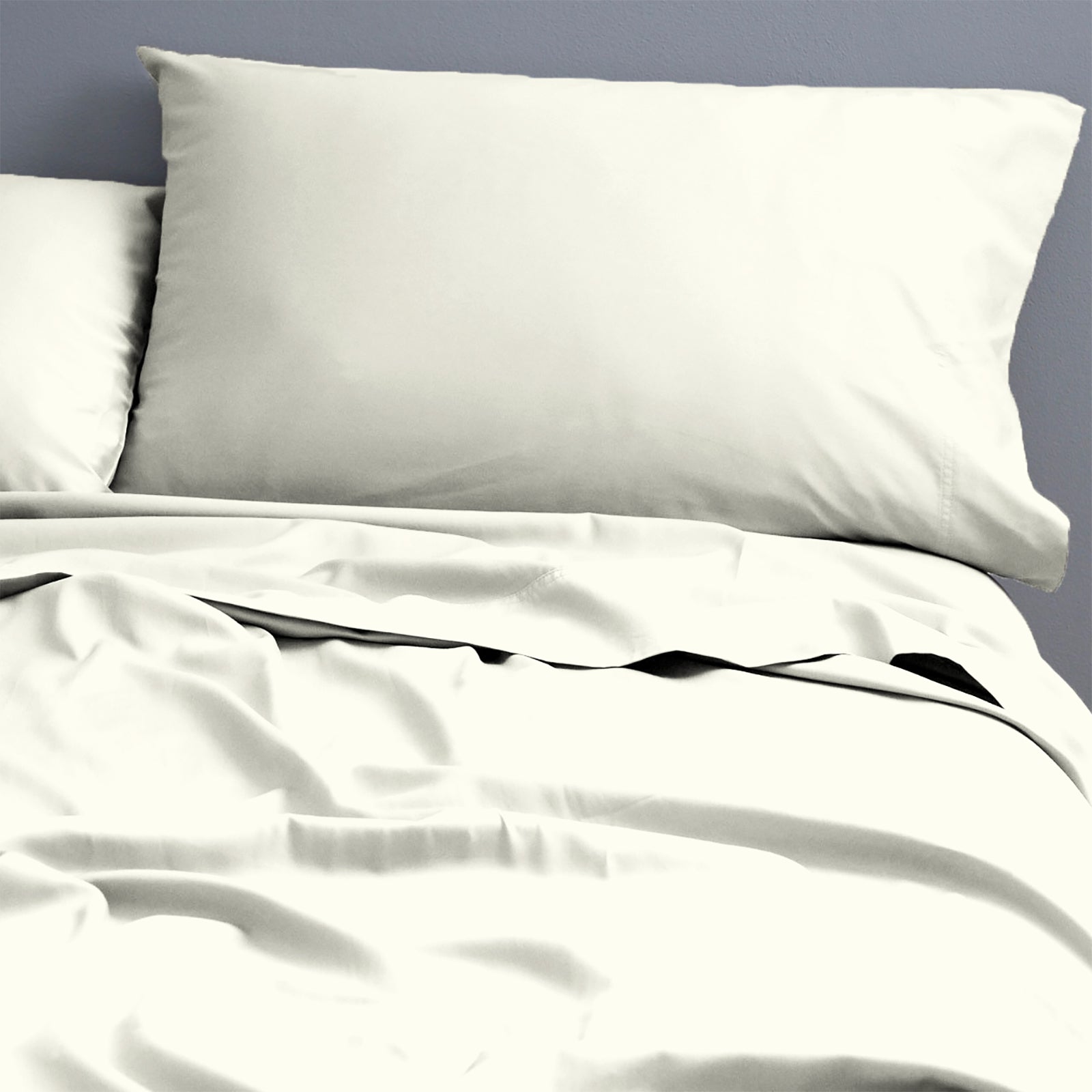 Natural Cotton 500 Thread Count Ivory Sheet Set by Park Avenue King Single