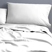 Natural Cotton 500 Thread Count White Sheet Set by Park Avenue King Single