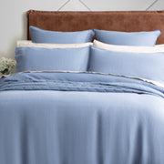 Cavallo Stone Washed 100% French Linen Denim Quilt Cover Set by Renee Taylor King
