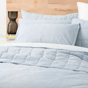 French Blue Chambray Washed Cotton Quilt Cover Set by Renee Taylor King