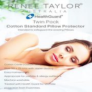 Twin Pack All Cotton Standard Pillow Protector by Renee Taylor
