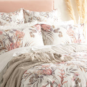 300 TC Waratah Cotton Reversible Frost Quilt Cover Sets by Renee Taylor Super King