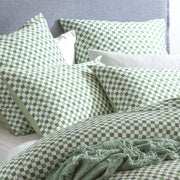 300 TC Chessboard Cotton Reversible Sage Quilt Cover Sets by Renee Taylor Queen