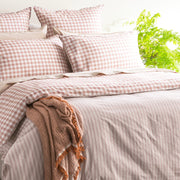 Alison Yarn Dyed Cotton Reversible Clay Quilt Cover Sets by Renee Taylor Double