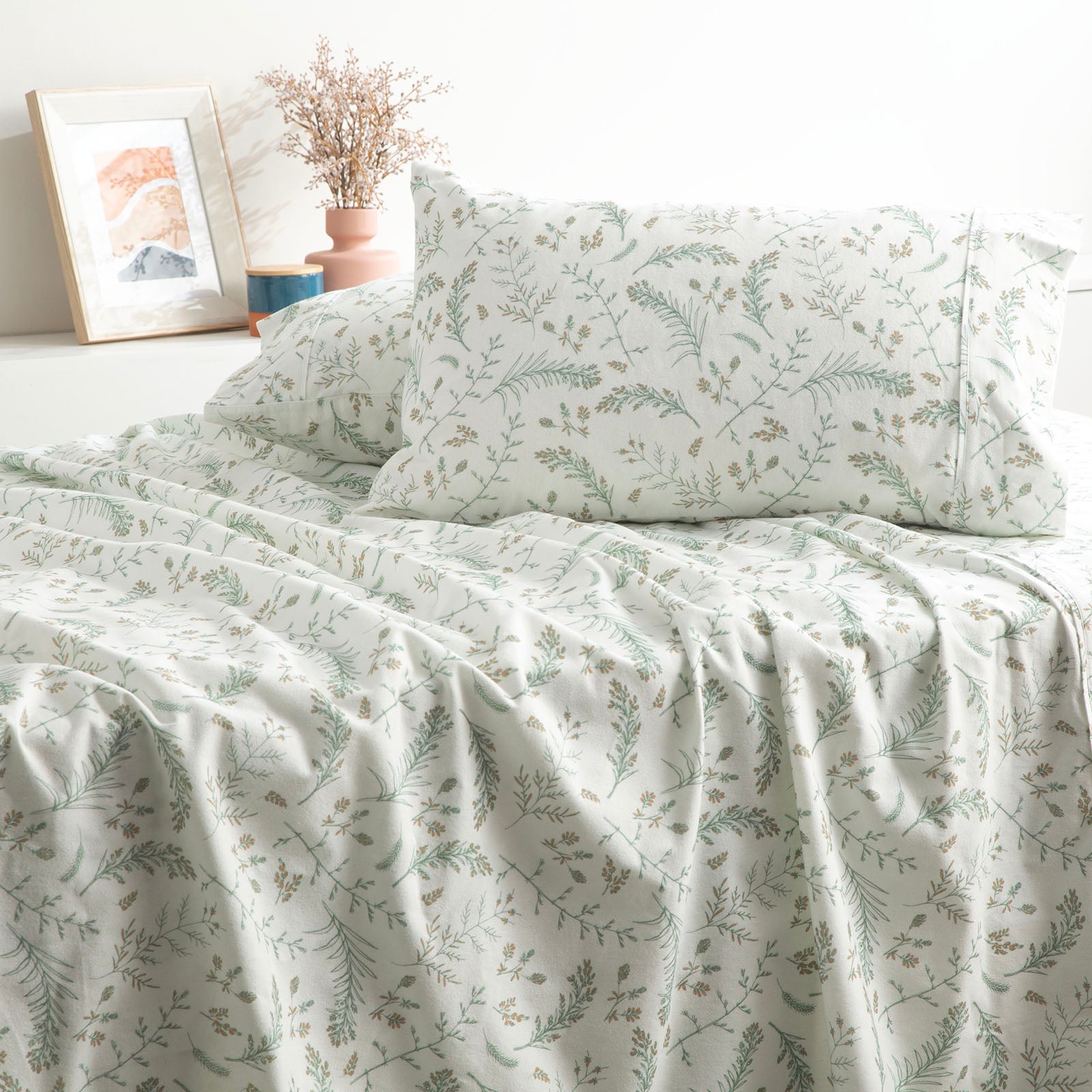 Hakea 175 GSM Egyptian Cotton Flannelette Sheet Set by Park Avenue King